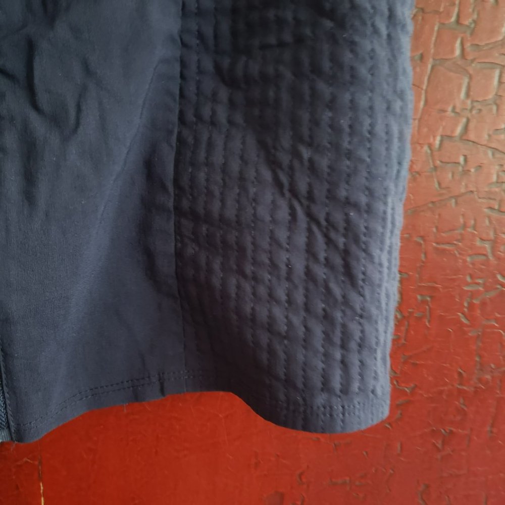Dark Blue Mini Skirt With Centre Zipper Detail - Picture 5 of 6